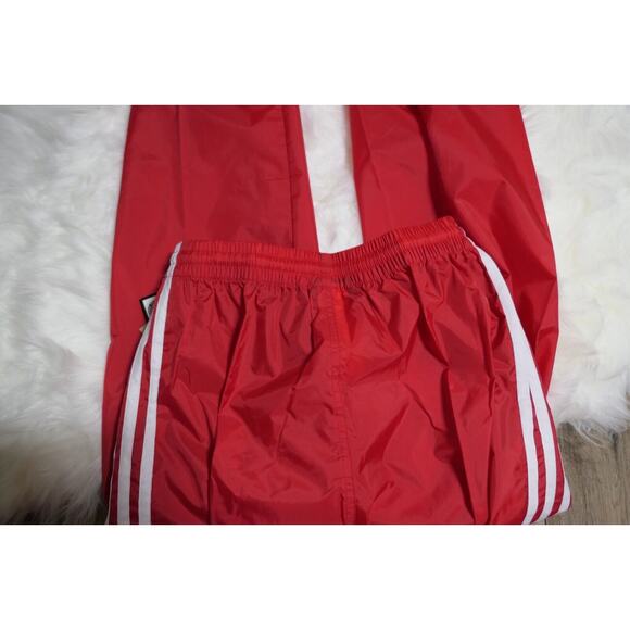 NWT Y2K 90s Rare Adidas Vintage Nylon Red TEAM Track Pants Youth Large - Picture 12 of 12
